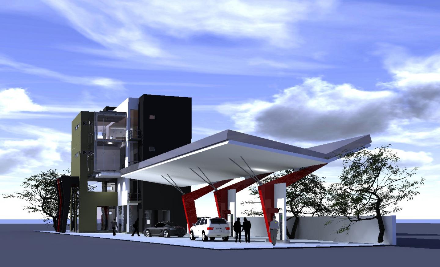 Filling station and Motel at Ampara, Sri Lanka