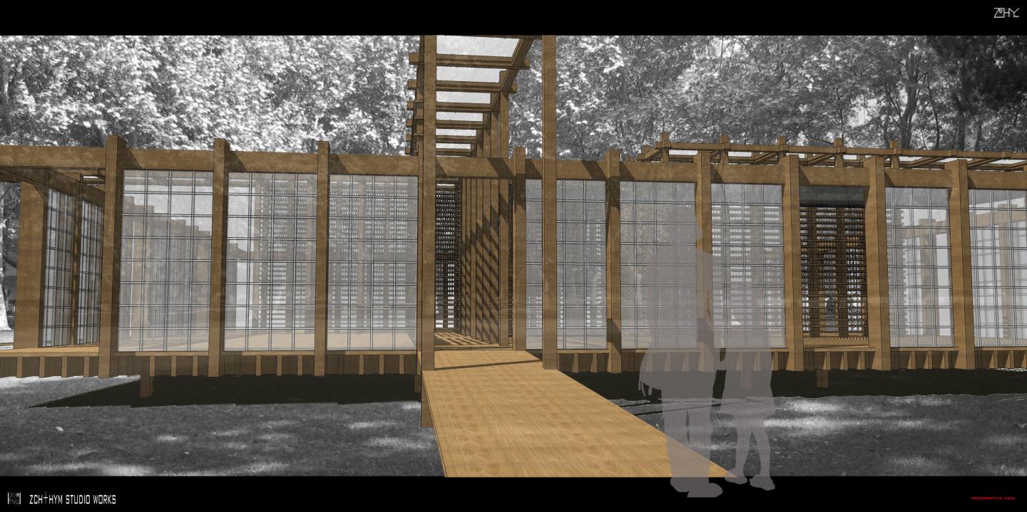 Gathering Space for Student in SEU Campus(wood & paper)